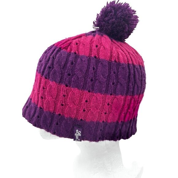 Levi’s Horizontal striped hat winter beanie hat with Pom Pom on top - Picture 5 of 11